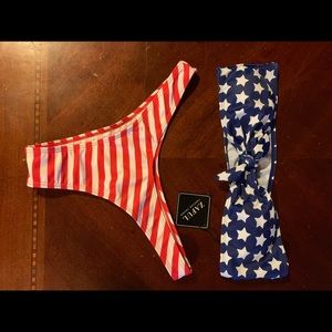 American flag knot bandeau